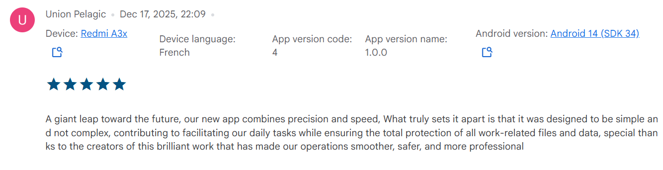 Google Play Review 1